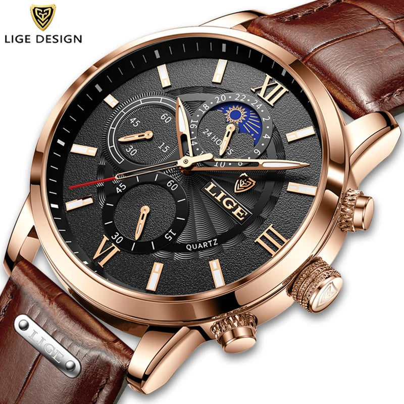 Lige Model Quartz Men's Watch